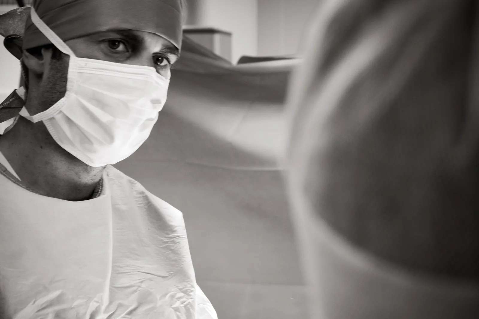 Dr François Lozach in the operating theatre